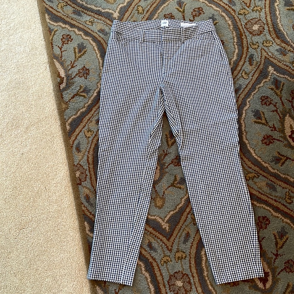GAP Gingham Ankle Pants Size 8